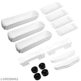 White multipurpose Mechron 4-tier slim storage rack with wheels, ideal for kitchen organization